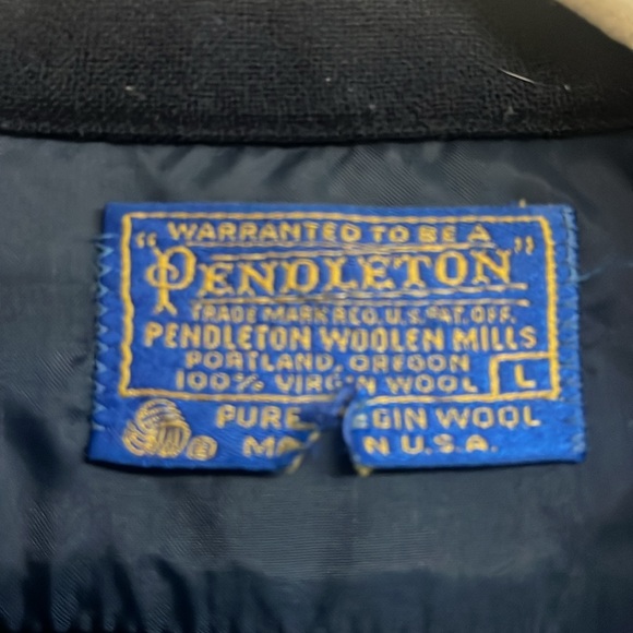 Classic Pendleton Navy 100% Virgin Wool Shirt/Jacket/Shacket - Picture 4 of 10